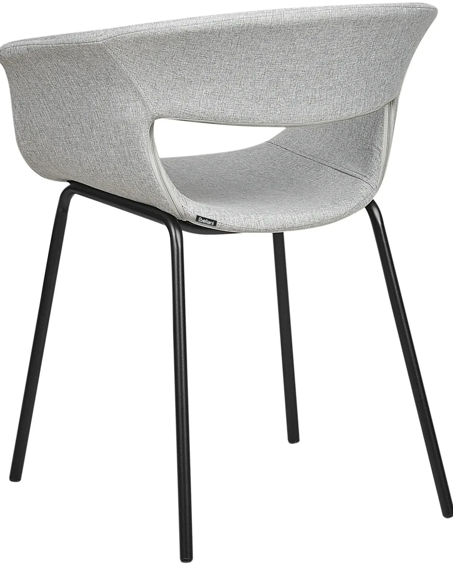 Set di 2 sedie da pranzo ELMA Tessuto Grigio chiaro