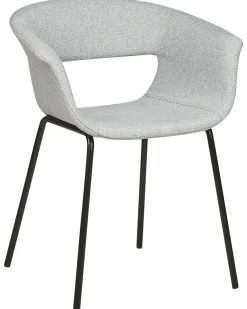 Set di 2 sedie da pranzo ELMA Tessuto Grigio chiaro