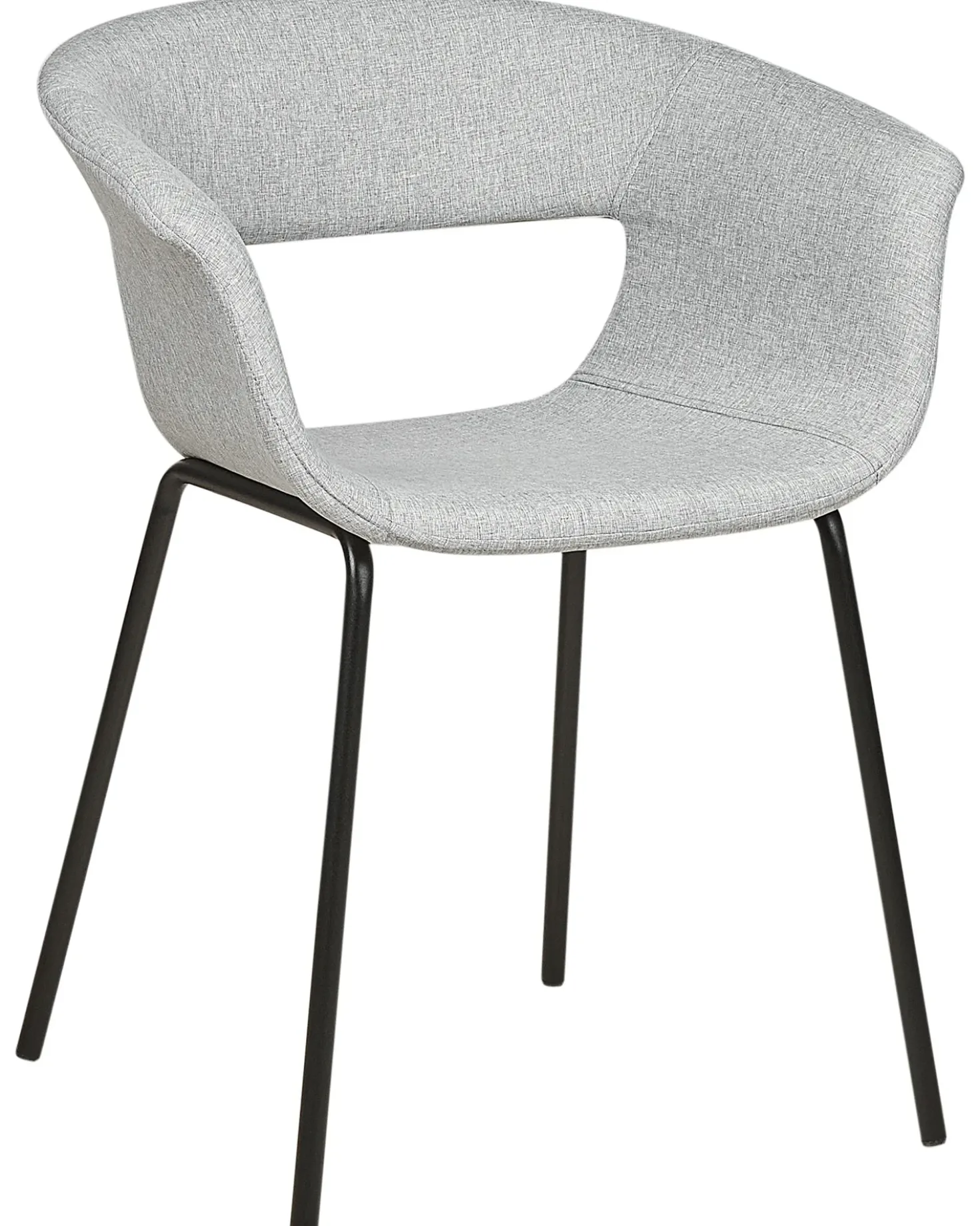 Set di 2 sedie da pranzo ELMA Tessuto Grigio chiaro