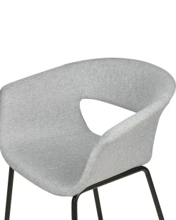 Set di 2 sedie da pranzo ELMA Tessuto Grigio chiaro