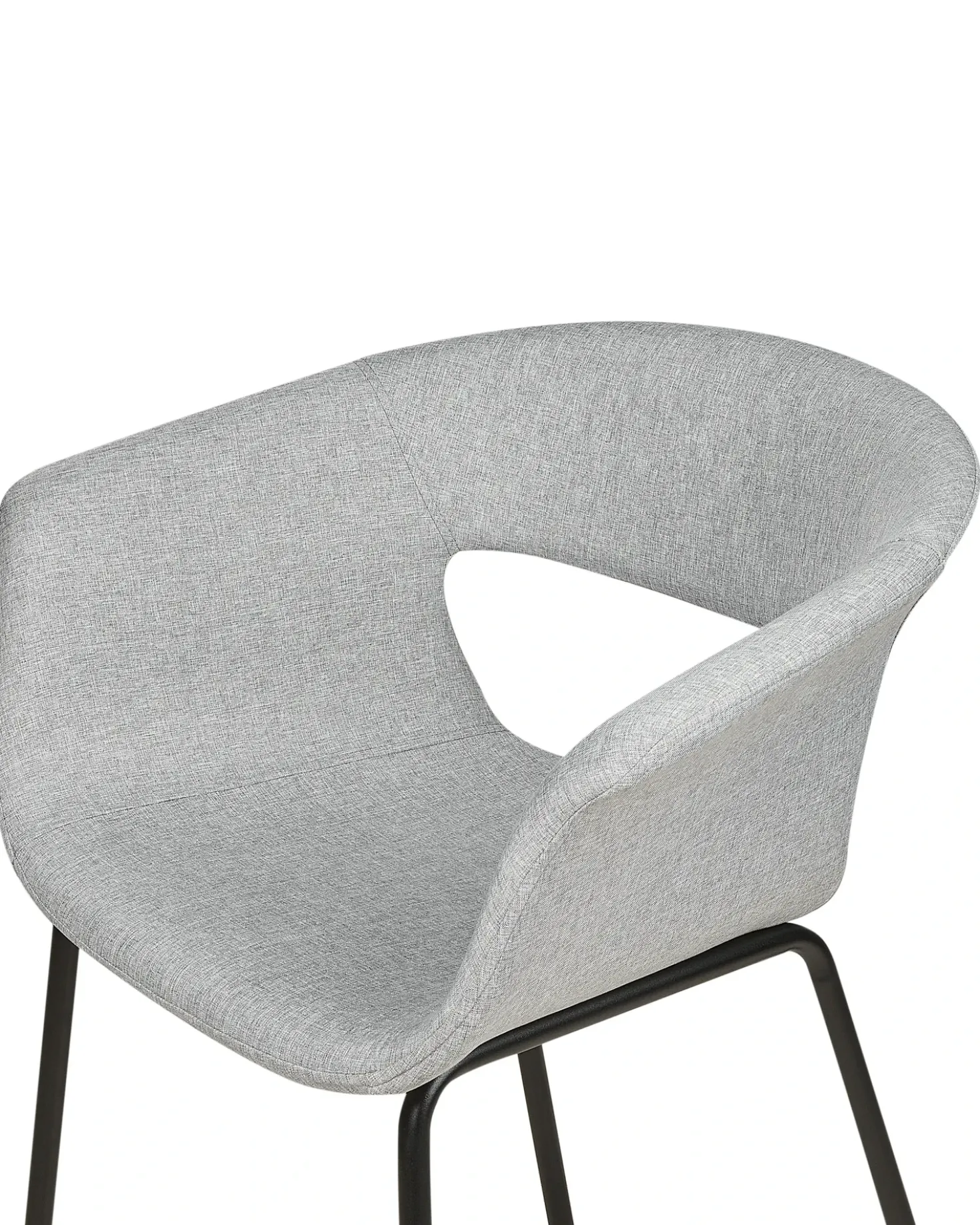 Set di 2 sedie da pranzo ELMA Tessuto Grigio chiaro