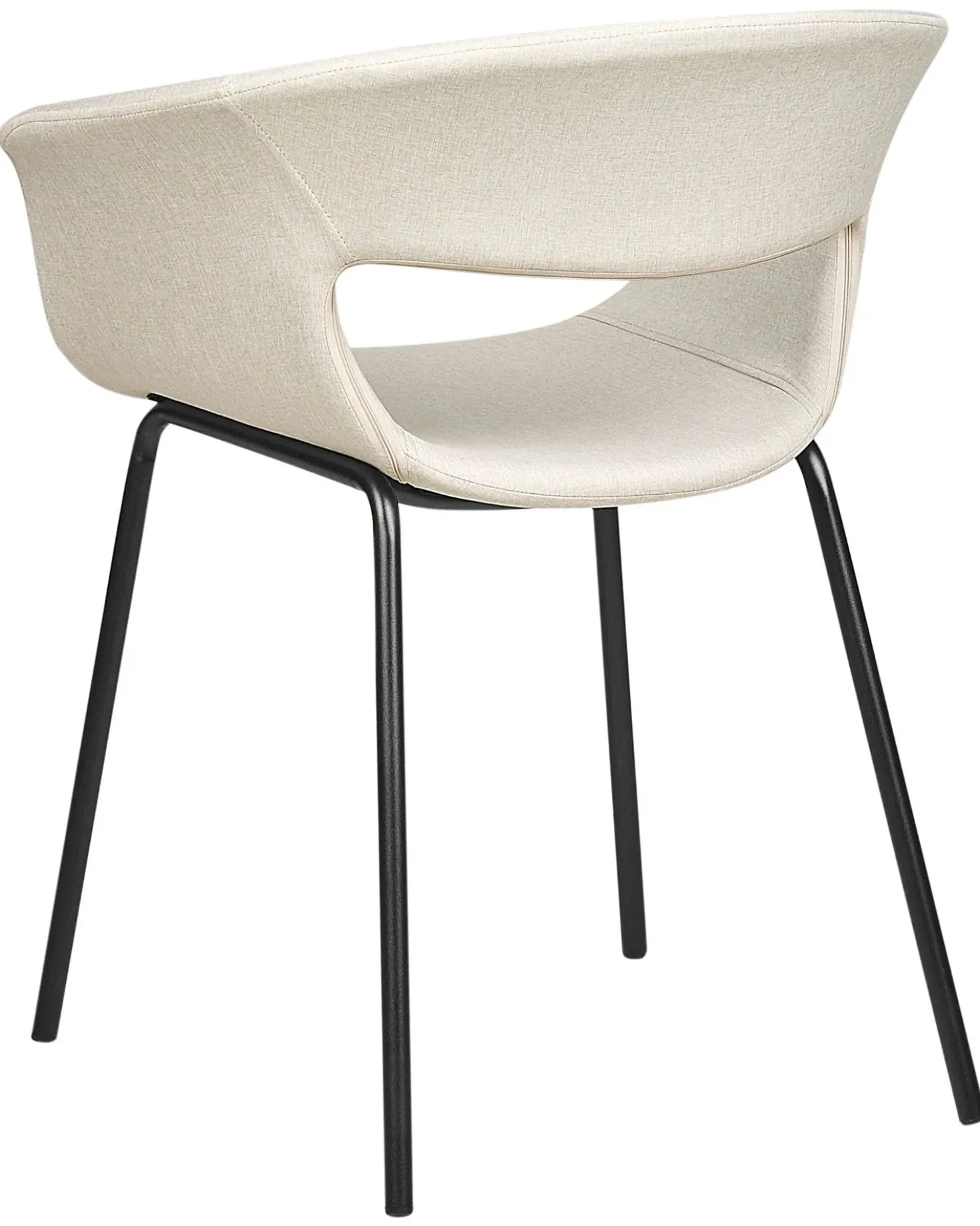 Set di 2 sedie da pranzo ELMA Tessuto Beige chiaro