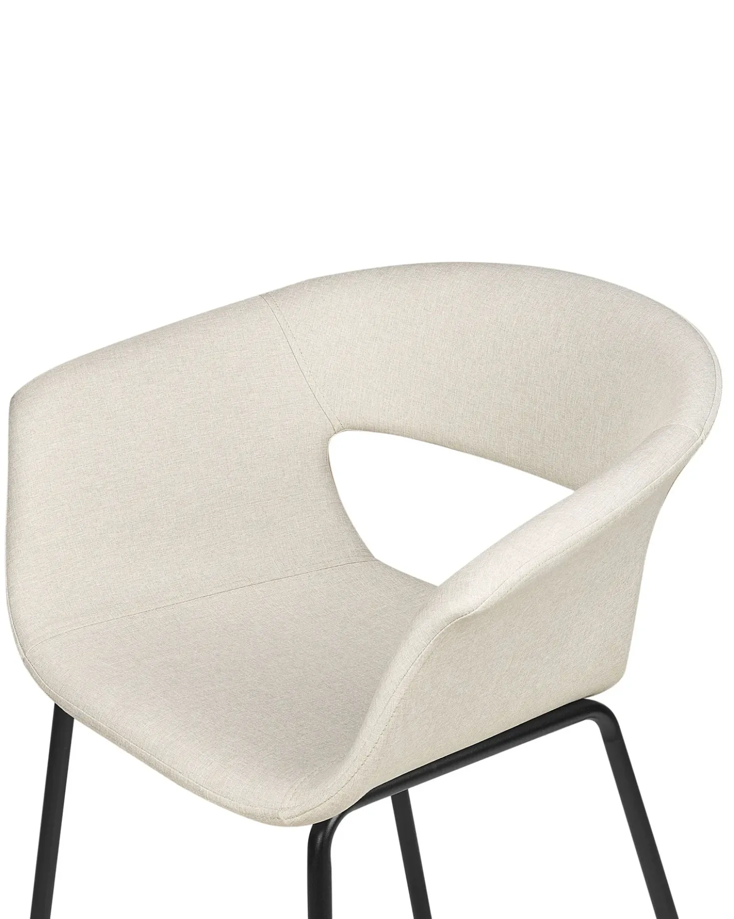 Set di 2 sedie da pranzo ELMA Tessuto Beige chiaro