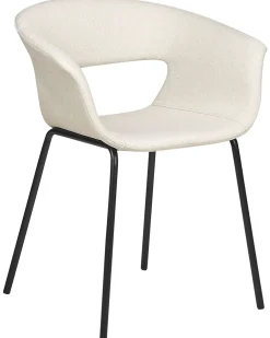 Set di 2 sedie da pranzo ELMA Tessuto Beige chiaro