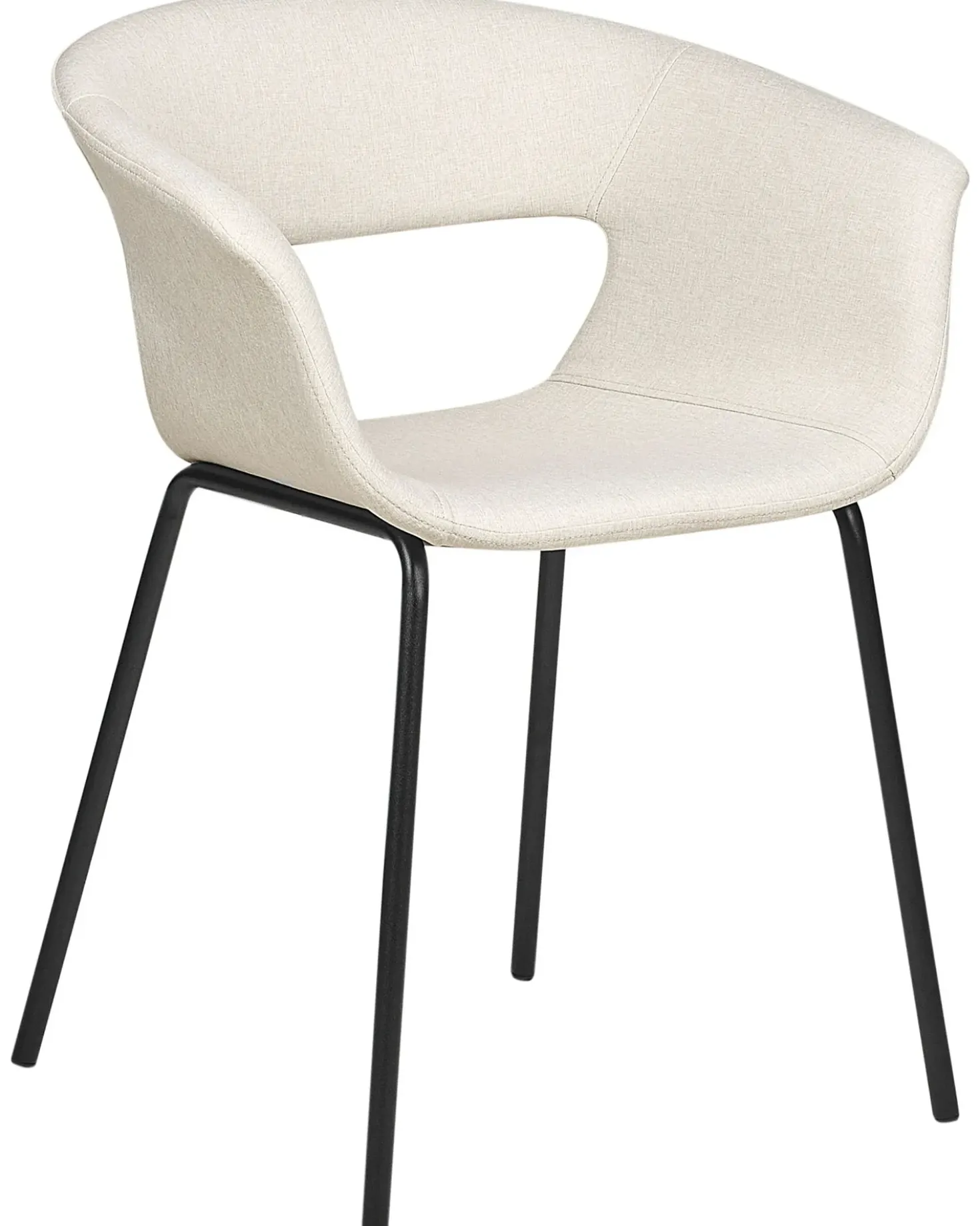 Set di 2 sedie da pranzo ELMA Tessuto Beige chiaro