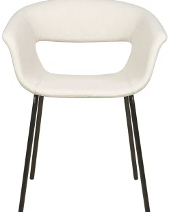 Set di 2 sedie da pranzo ELMA Tessuto Beige chiaro