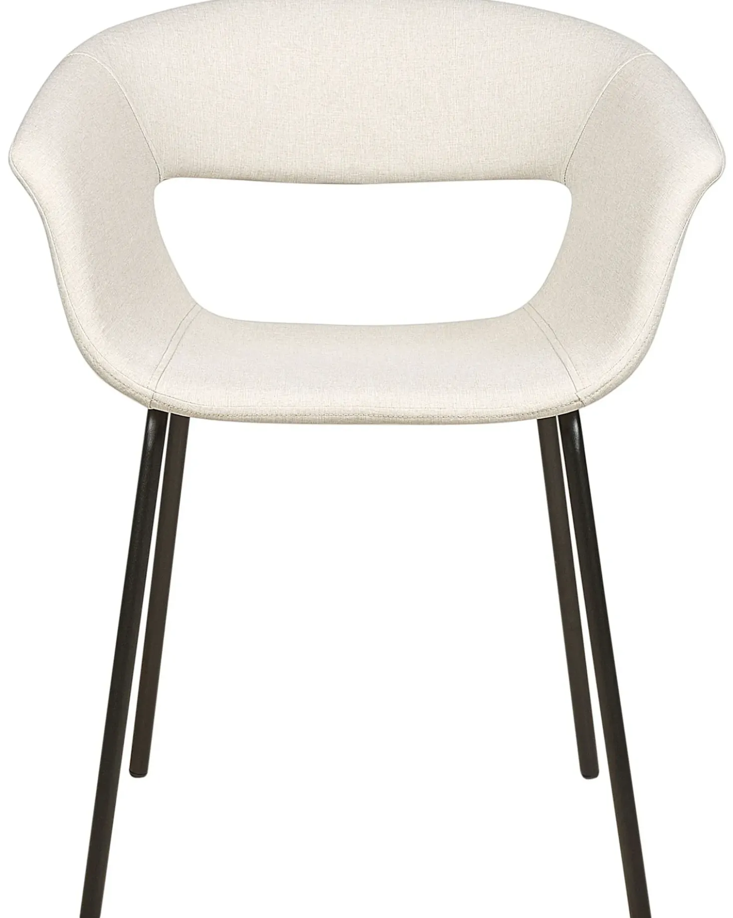 Set di 2 sedie da pranzo ELMA Tessuto Beige chiaro