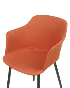 Set di 2 sedie da pranzo ELIM Tessuto Arancione