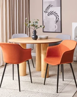 Set di 2 sedie da pranzo ELIM Tessuto Arancione
