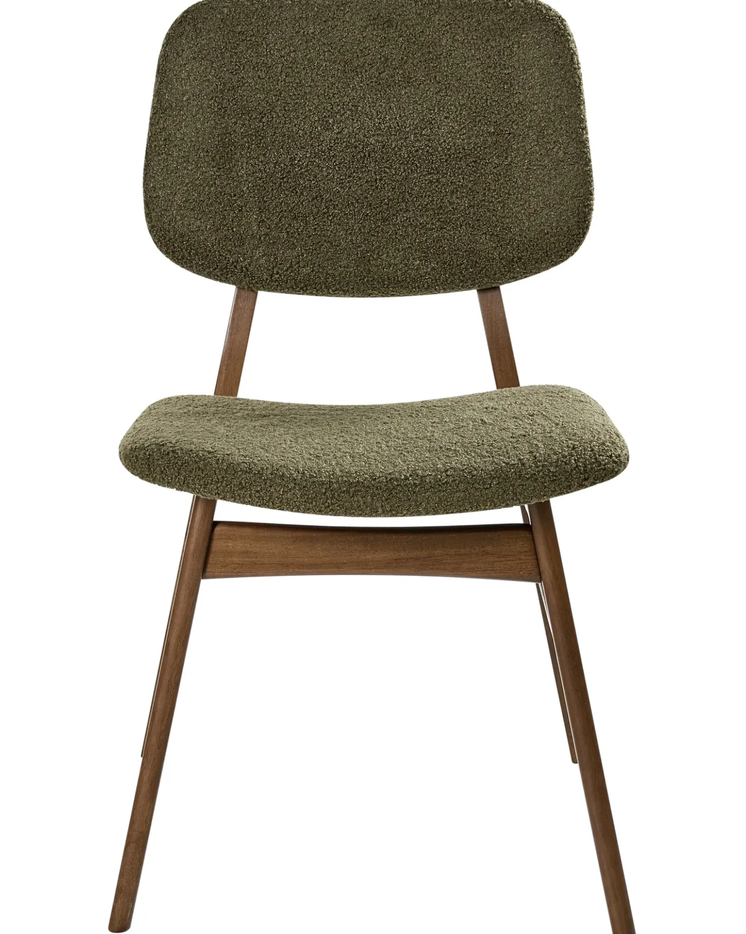 Set di 2 sedie da pranzo ELAINE Bouclé Marrone scuro/Verde