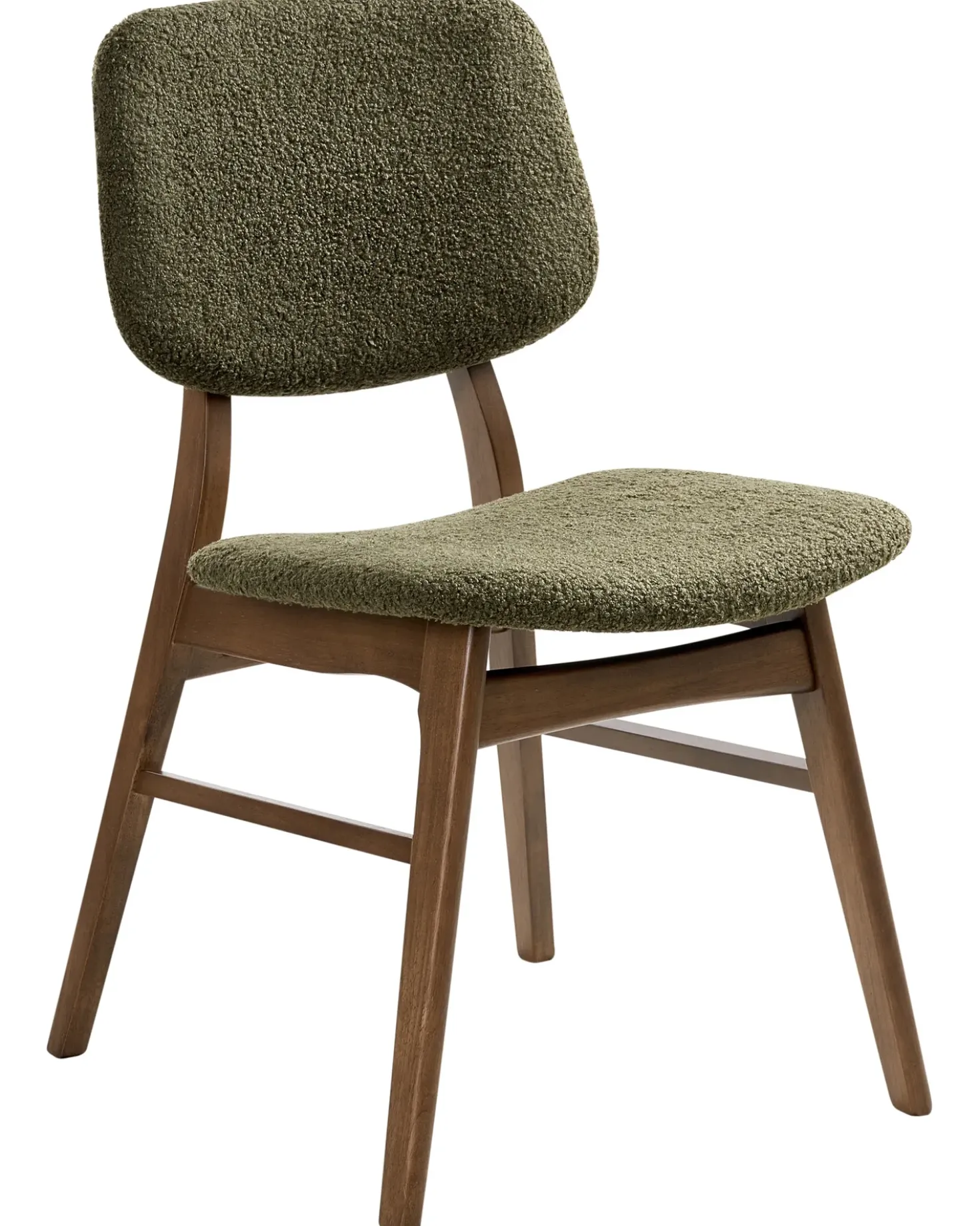 Set di 2 sedie da pranzo ELAINE Bouclé Marrone scuro/Verde