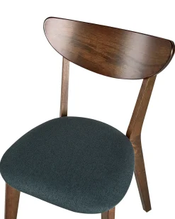 Set di 2 sedie da pranzo ERIE Legno Marrone scuro/Grigio