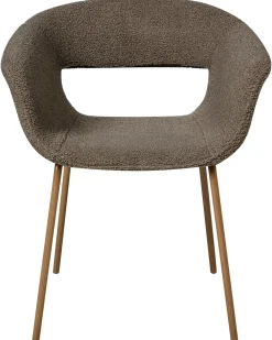 Set di 2 sedie da pranzo ELMA Bouclé Tortora