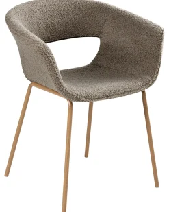 Set di 2 sedie da pranzo ELMA Bouclé Tortora