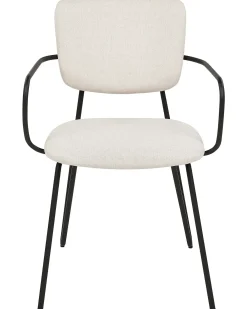 Set di 2 sedie da pranzo ELKO Tessuto Bianco sporco