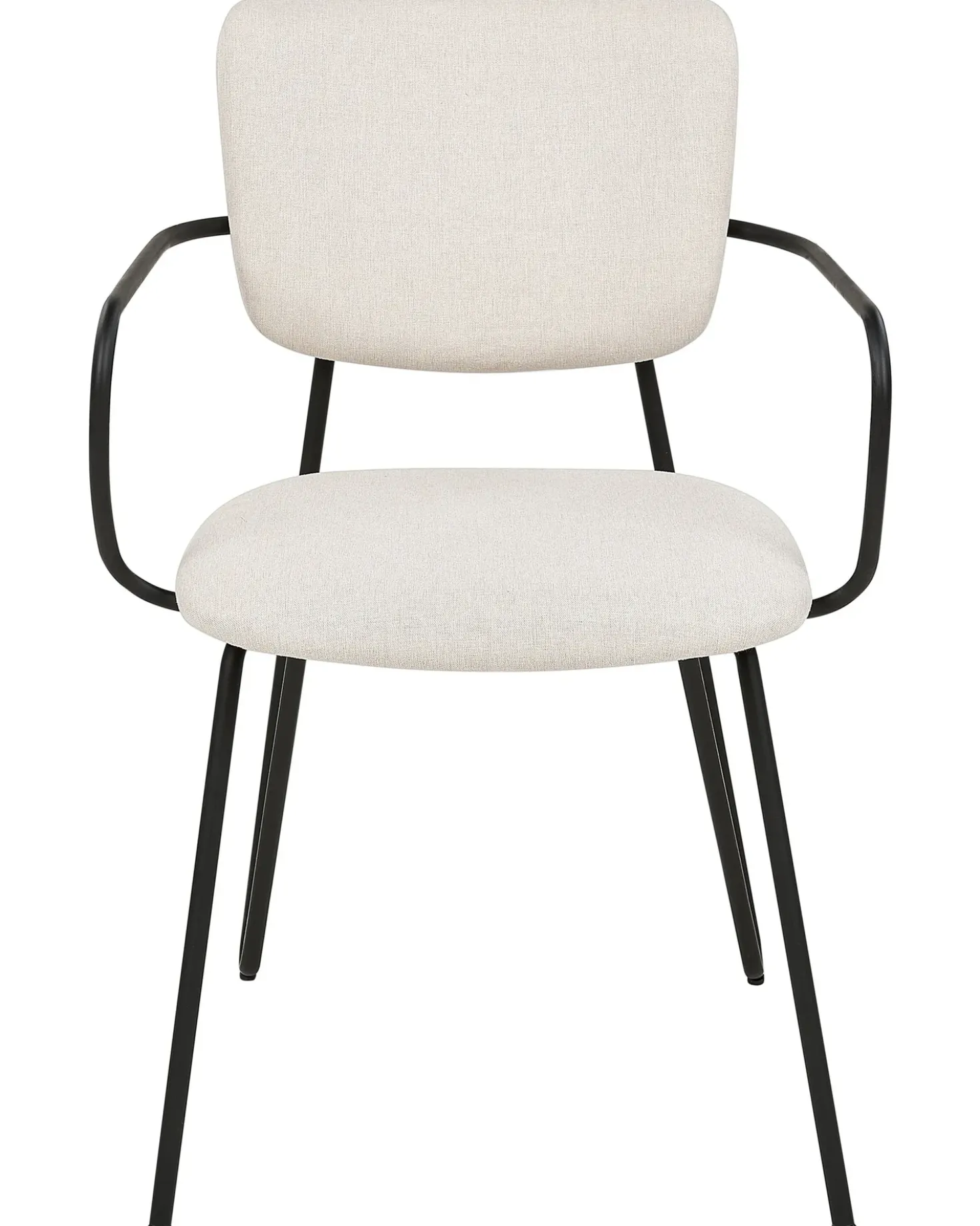 Set di 2 sedie da pranzo ELKO Tessuto Bianco sporco