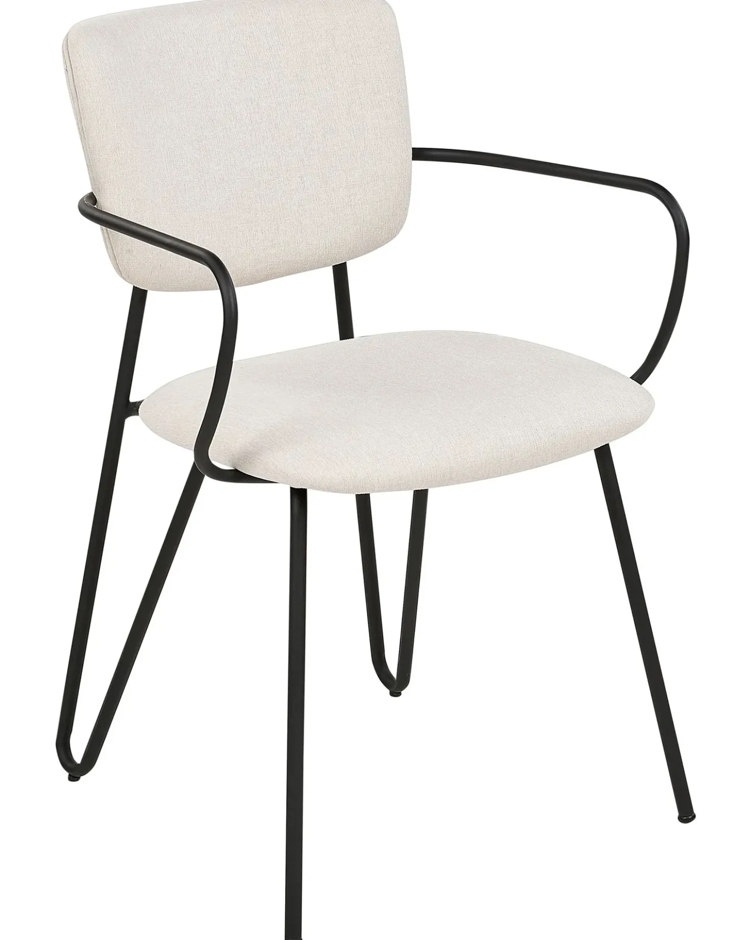 Set di 2 sedie da pranzo ELKO Tessuto Bianco sporco