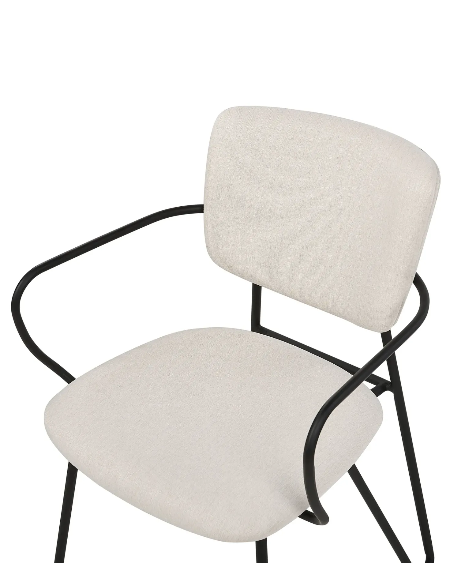 Set di 2 sedie da pranzo ELKO Tessuto Bianco sporco