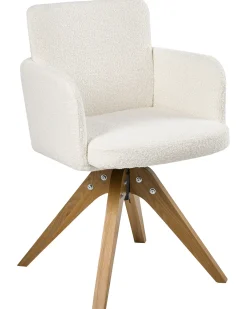 Set di 2 sedie da pranzo EVELYN Bouclé Bianco sporco