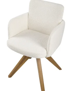 Set di 2 sedie da pranzo EVELYN Bouclé Bianco sporco