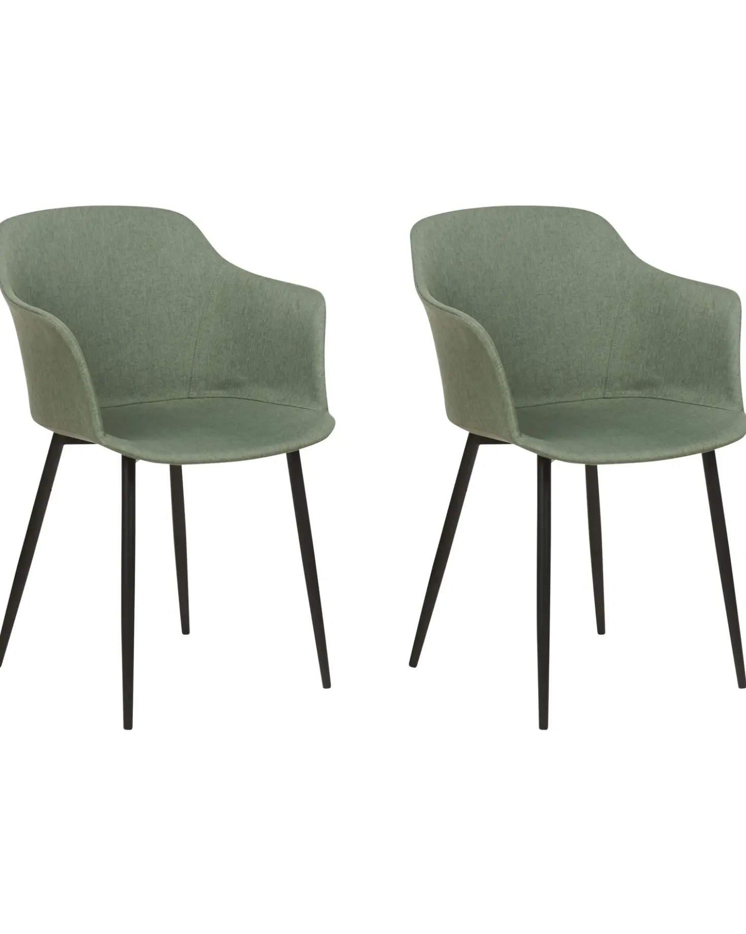 Set di 2 sedie da pranzo ELIM Tessuto Verde scuro