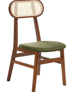 Set di 2 sedie da pranzo FALLON Legno Marrone/Verde