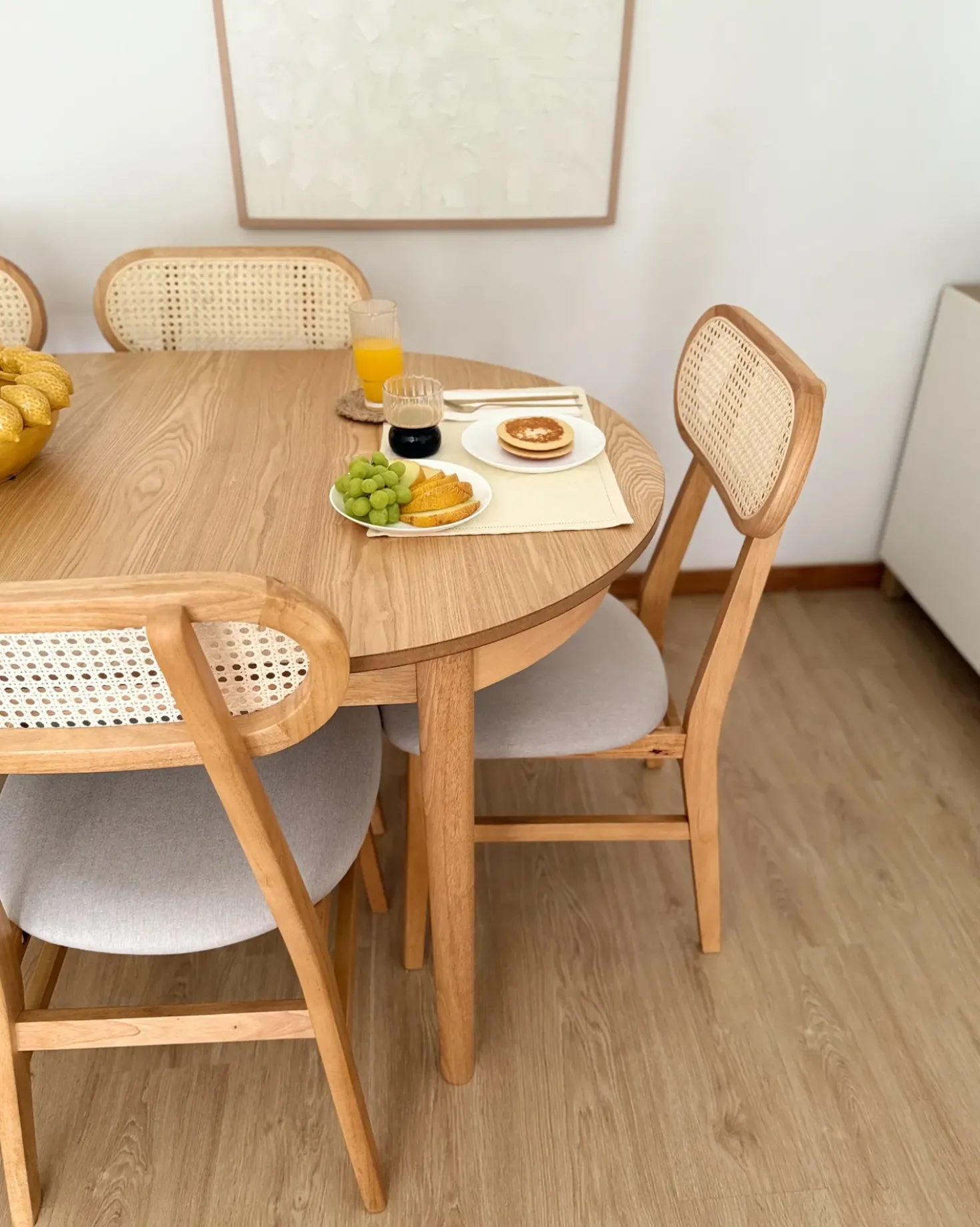 Set di 2 sedie da pranzo FALLON Legno Marrone chiaro/Grigio chiaro