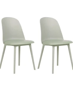Set di 2 sedie da pranzo FOMBY Verde chiaro