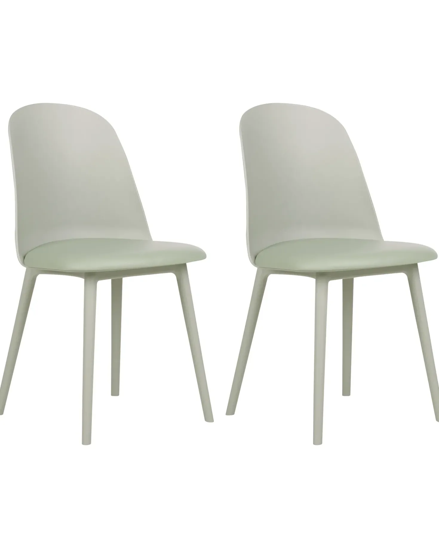 Set di 2 sedie da pranzo FOMBY Verde chiaro