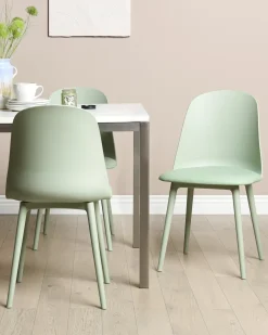 Set di 2 sedie da pranzo FOMBY Verde chiaro