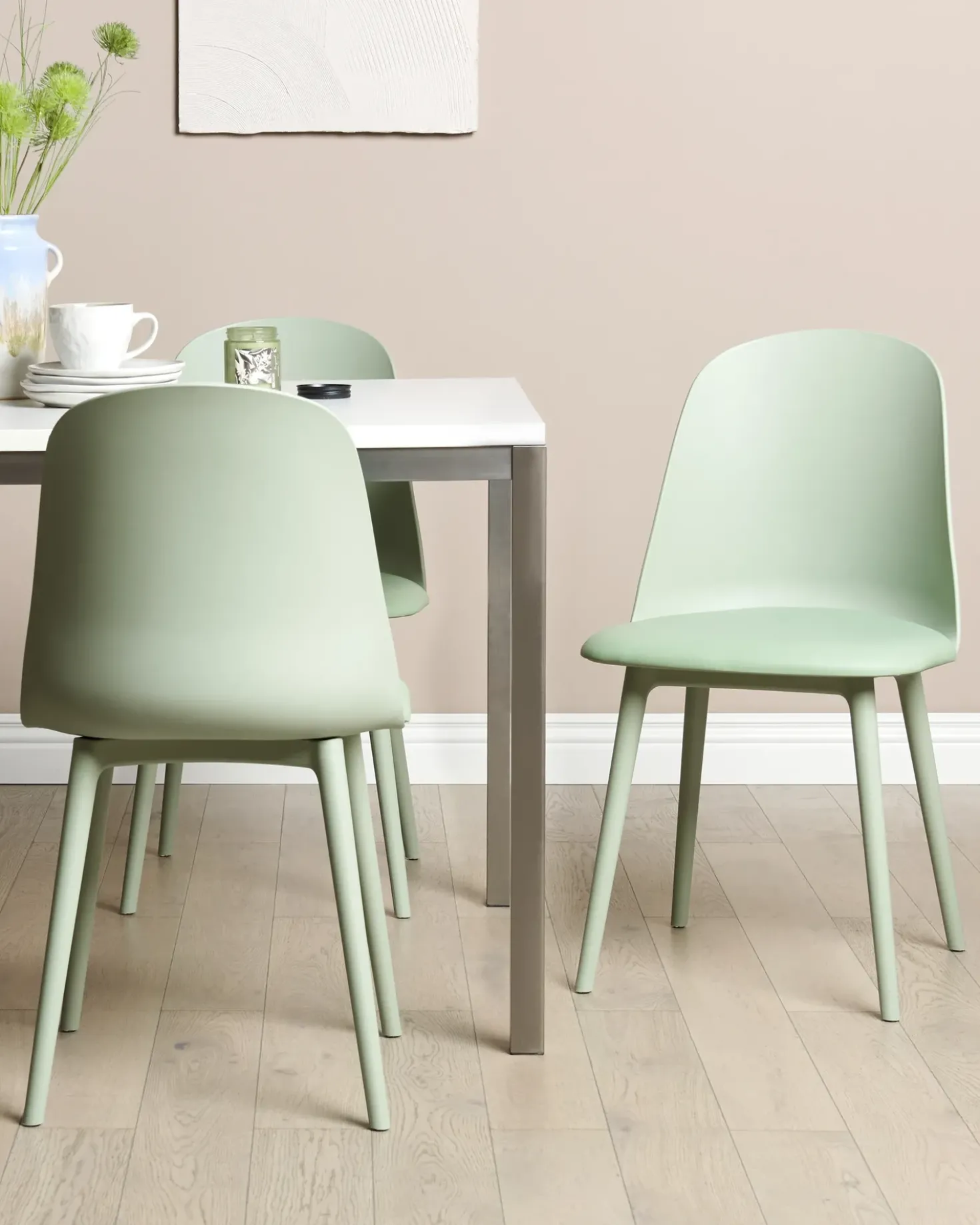 Set di 2 sedie da pranzo FOMBY Verde chiaro