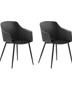 Set di 2 sedie da pranzo FONDA Nero