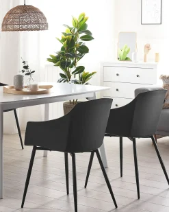 Set di 2 sedie da pranzo FONDA Nero