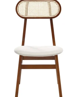 Set di 2 sedie da pranzo FALLON Legno Marrone/Beige chiaro
