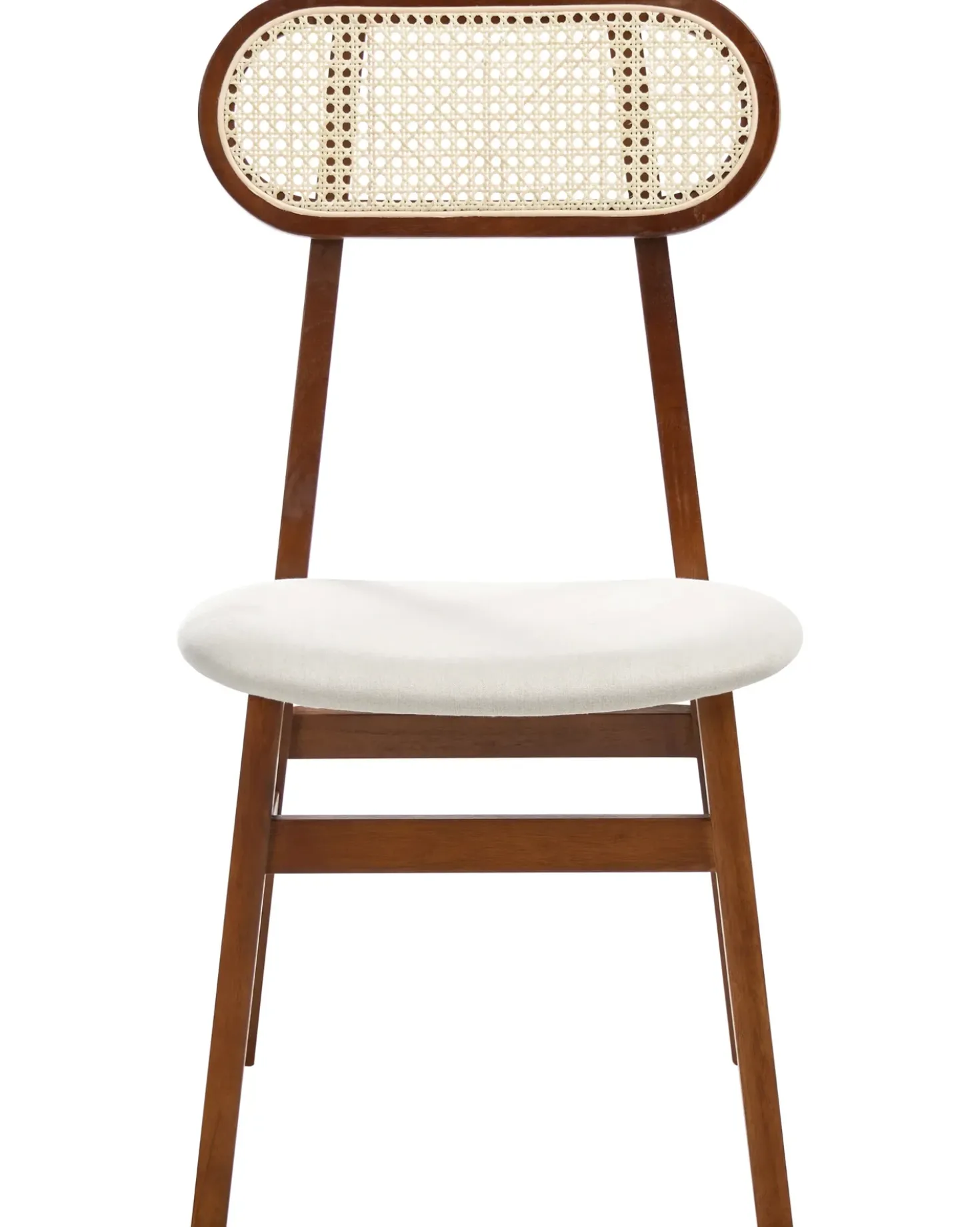 Set di 2 sedie da pranzo FALLON Legno Marrone/Beige chiaro