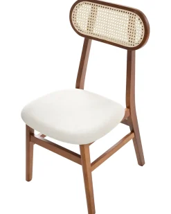 Set di 2 sedie da pranzo FALLON Legno Marrone/Beige chiaro