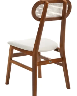 Set di 2 sedie da pranzo FALLON Legno Marrone/Beige chiaro