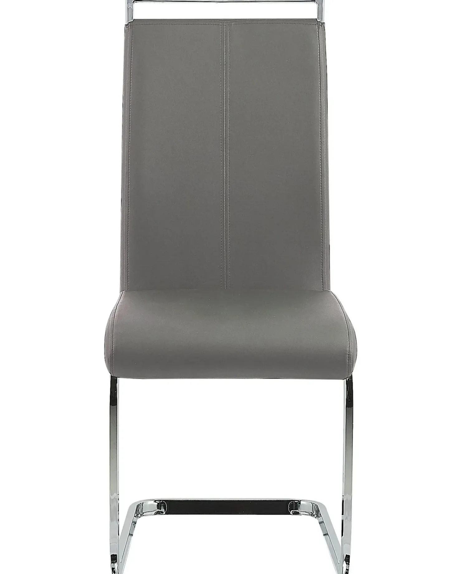 Set di 2 sedie da pranzo GREEDIN Pelle sintetica Grigio