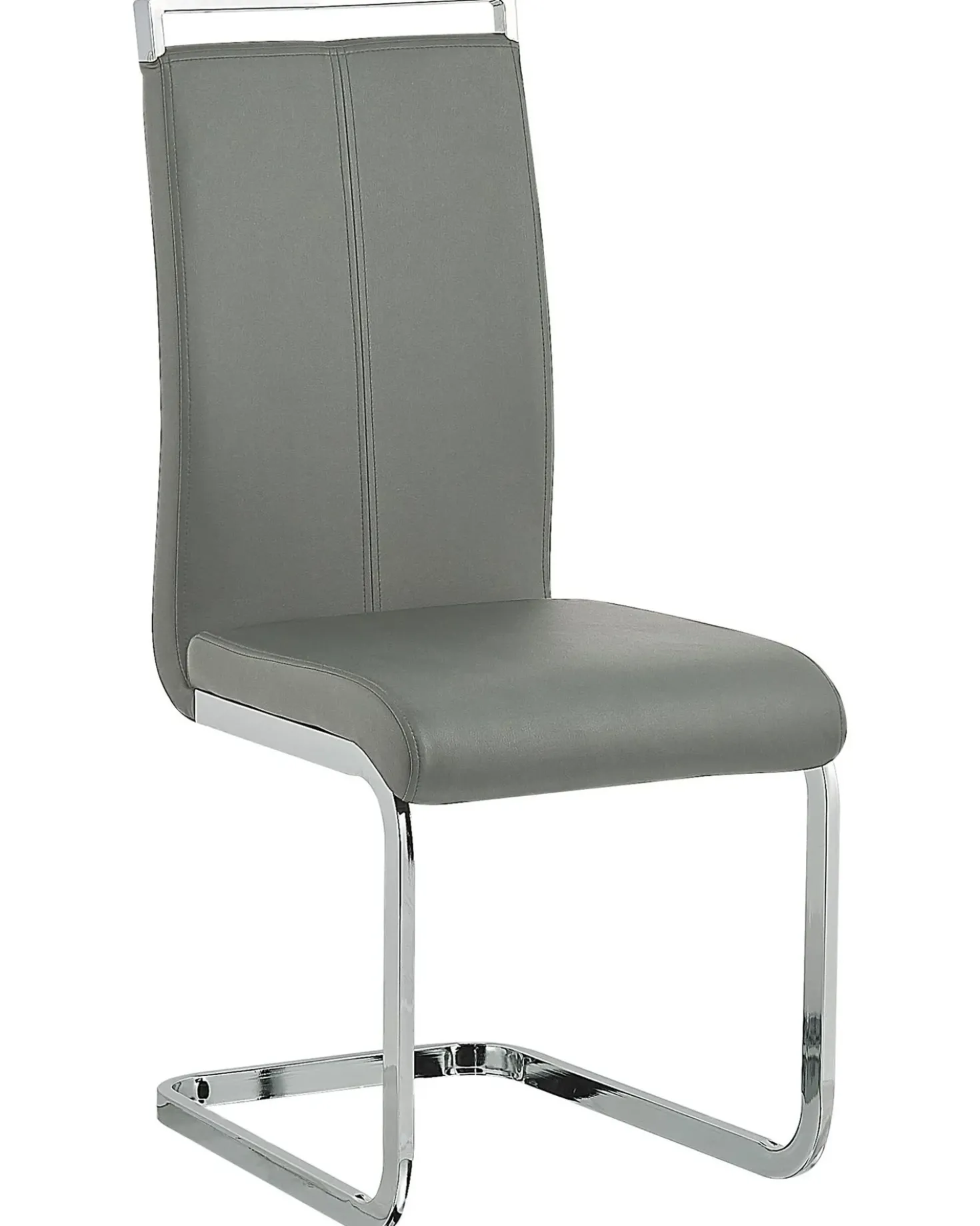 Set di 2 sedie da pranzo GREEDIN Pelle sintetica Grigio