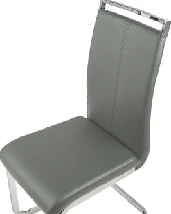 Set di 2 sedie da pranzo GREEDIN Pelle sintetica Grigio