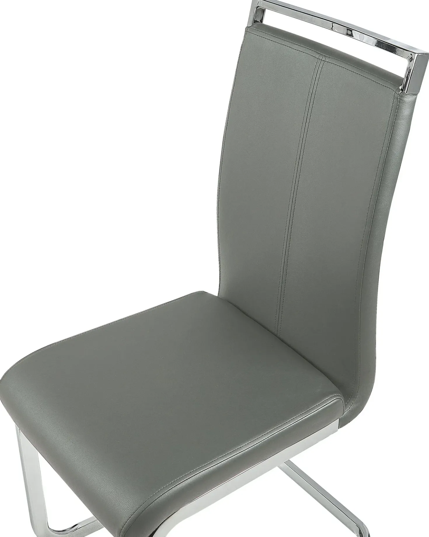 Set di 2 sedie da pranzo GREEDIN Pelle sintetica Grigio