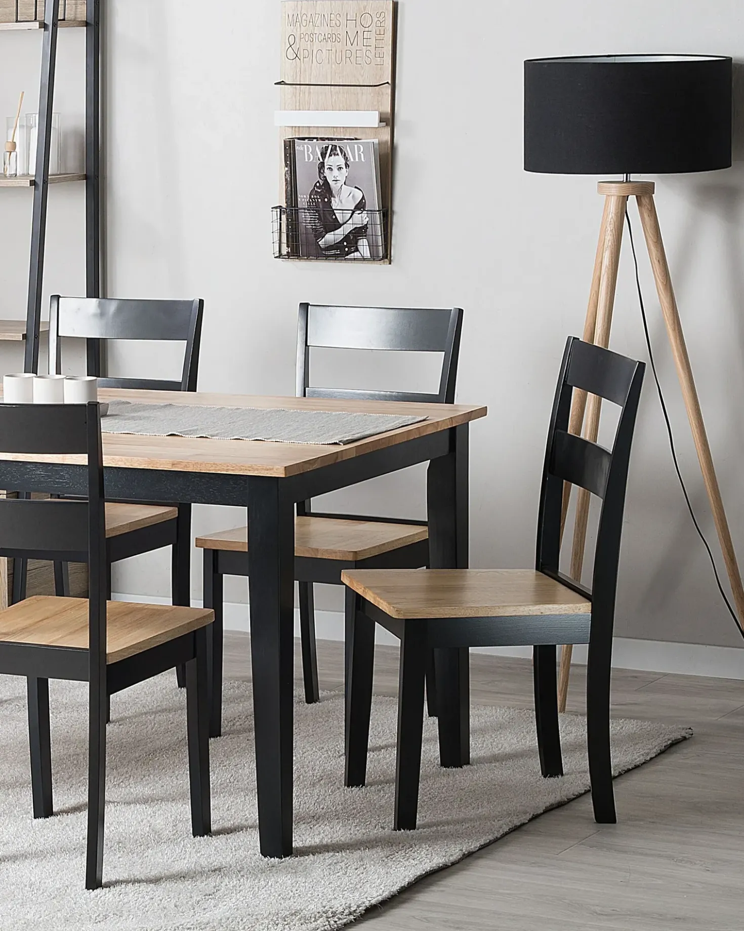Set di 2 sedie da pranzo GEORGIA Legno Nero