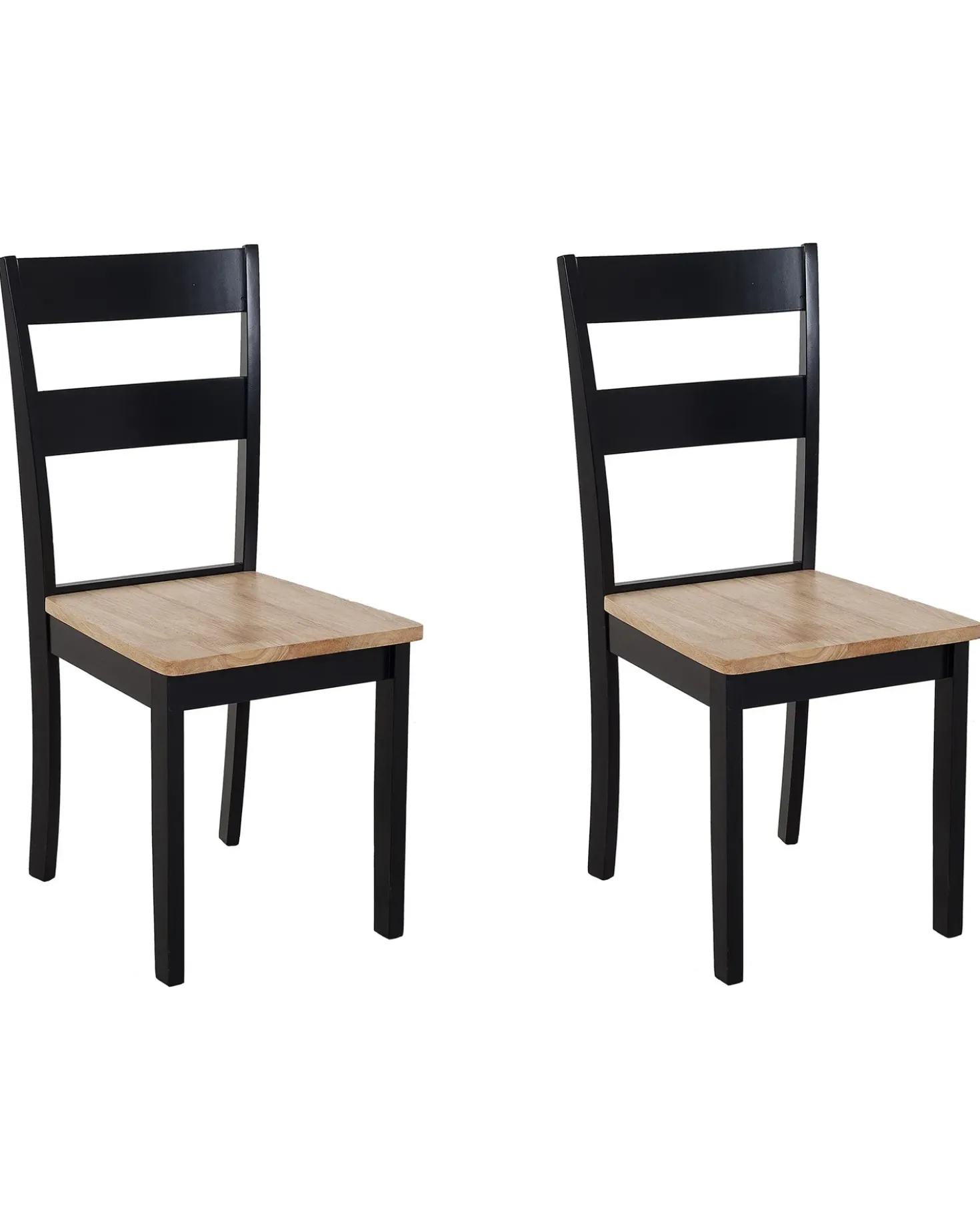 Set di 2 sedie da pranzo GEORGIA Legno Nero