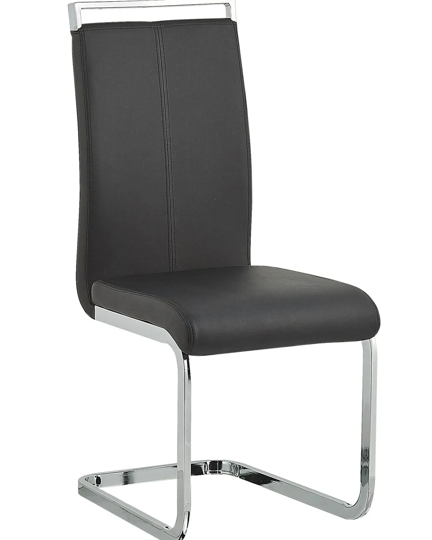 Set di 2 sedie da pranzo GREEDIN Pelle sintetica Nero