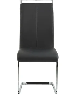 Set di 2 sedie da pranzo GREEDIN Pelle sintetica Nero