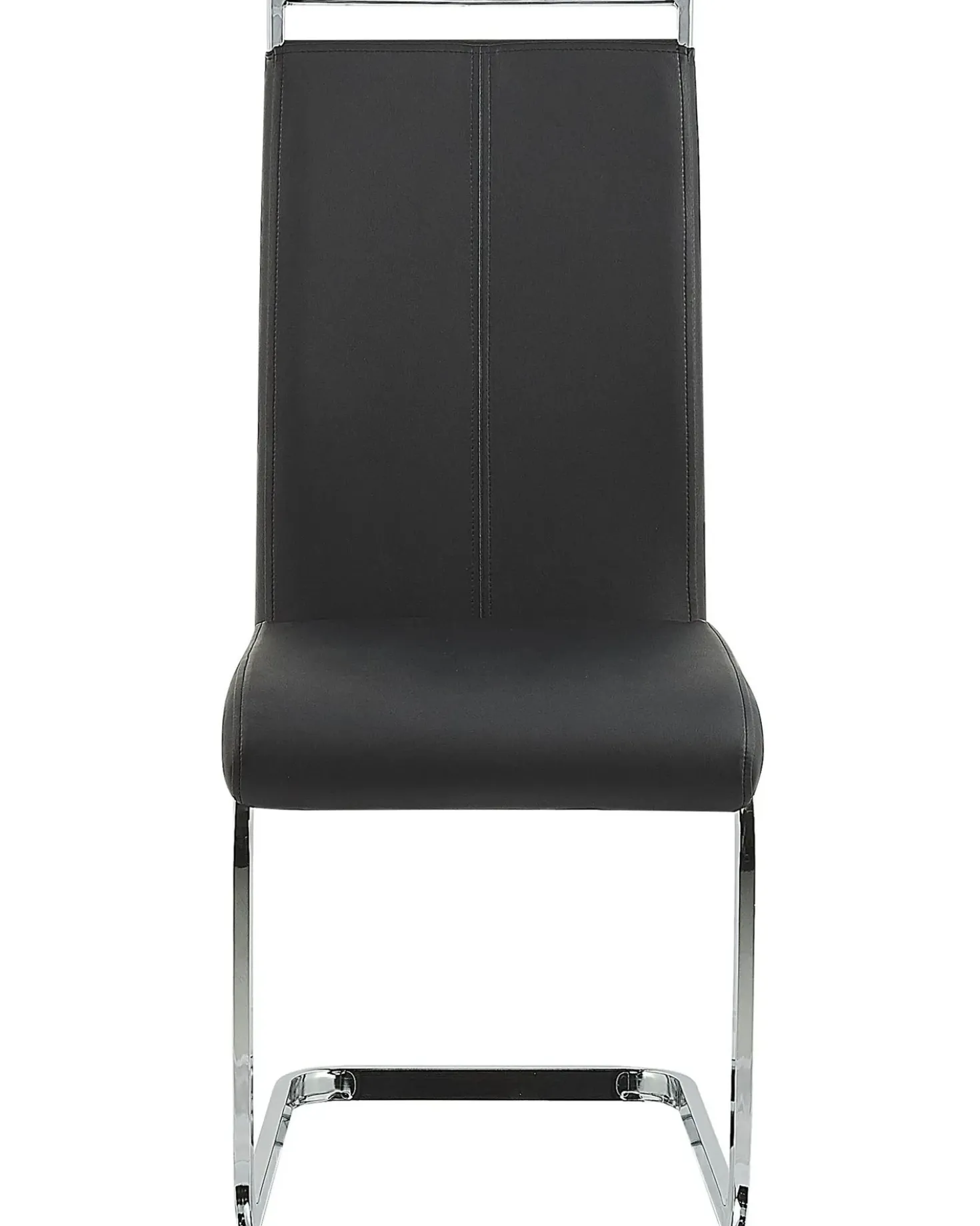 Set di 2 sedie da pranzo GREEDIN Pelle sintetica Nero