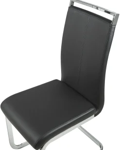 Set di 2 sedie da pranzo GREEDIN Pelle sintetica Nero