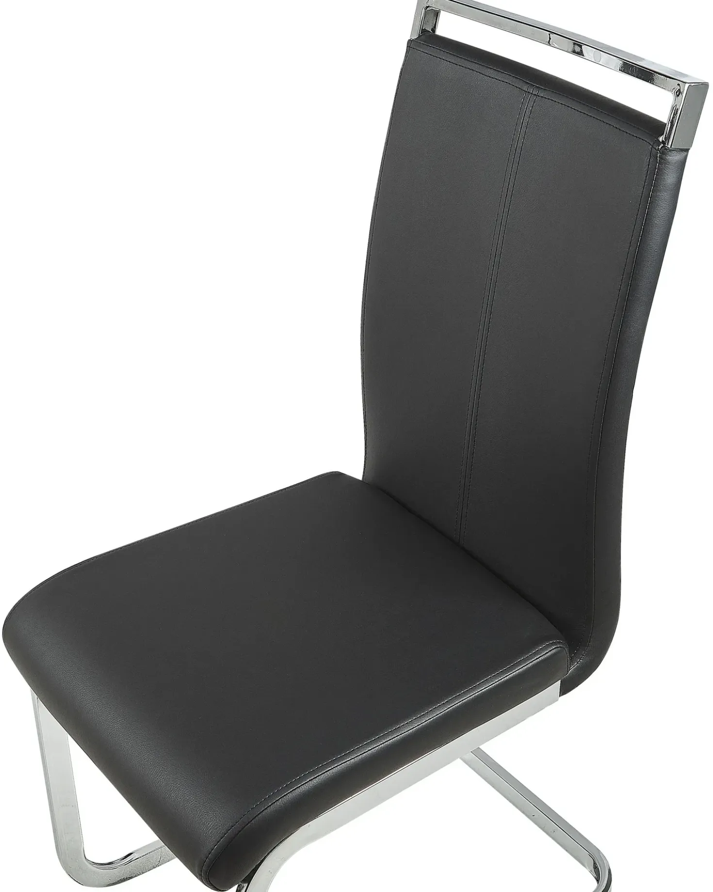 Set di 2 sedie da pranzo GREEDIN Pelle sintetica Nero