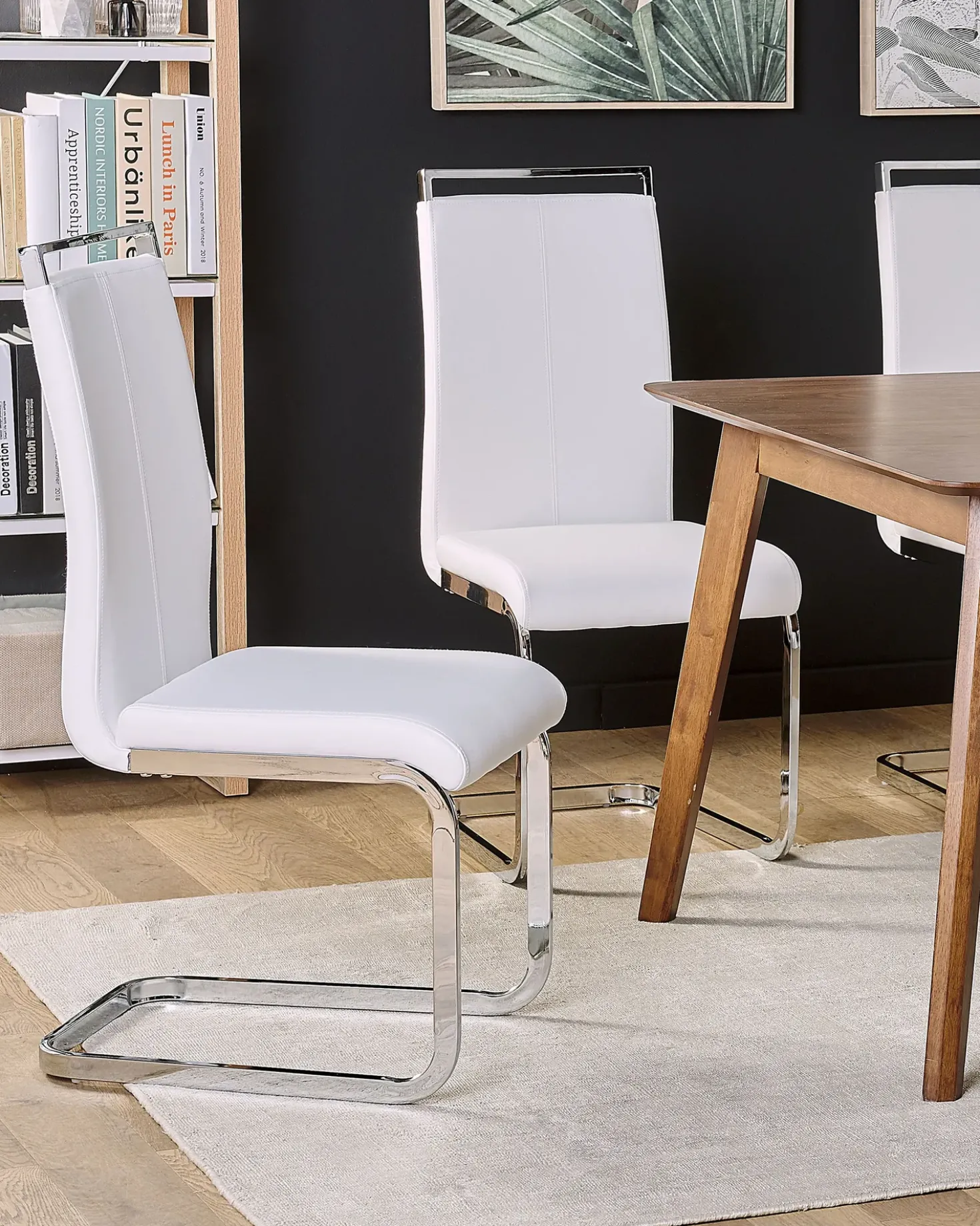 Set di 2 sedie da pranzo GREEDIN Pelle sintetica Bianco
