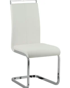 Set di 2 sedie da pranzo GREEDIN Pelle sintetica Bianco